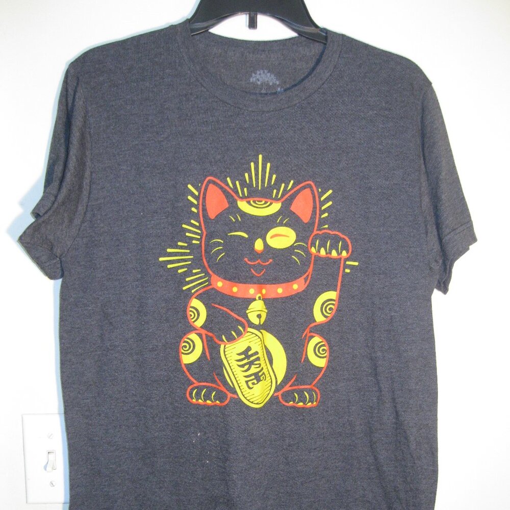 Unisex Adult Music t shirt -Medium  Unisex  Black w/cat